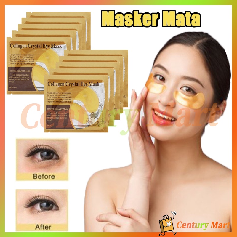 Jual Masker Mata Collagen Eye Patch Crystal Collagen Gold Eye Mask Gold Panda Hitam Masker