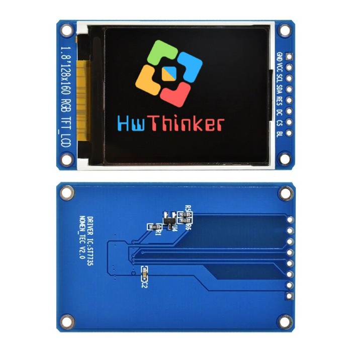 1.3 Inch IPS Color LCD Display Module 240x240 RGB 3.3V SPI ST7735 Vivid And Intuitive, 4 Mounting Holes For Arduino