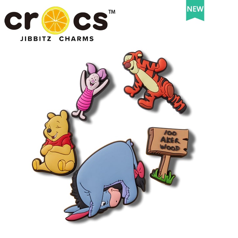 Shop Crocs Winnie The Pooh Jibbitz 5 Pack In Multi - Fast Shipping