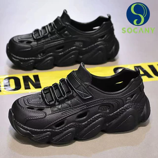 Socany Sepatu Sandal Pria Korea Luar Ruangan Dalam Bahan Karet EVA Elastis Empuk Antislip dan Ringan