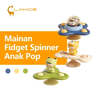 LAKOEOFFICIALMALL Mainan Fidget Spinner Anak Mainan Edukasi Anak Pop it Mainan Mandi Bayi Spinner Putar Mainan