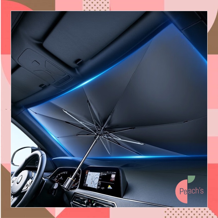 PEACHs - 6008 Payung Pelindung Kaca Depan Mobil / Aksesoris Mobil Payung Pelindung Kaca Depan / Payung Mobil Anti Panas Block UV