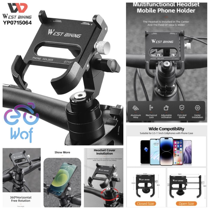Jual WEST BIKING 064 Headset Bracket Mobile Phone Holder HP Bicycle ...