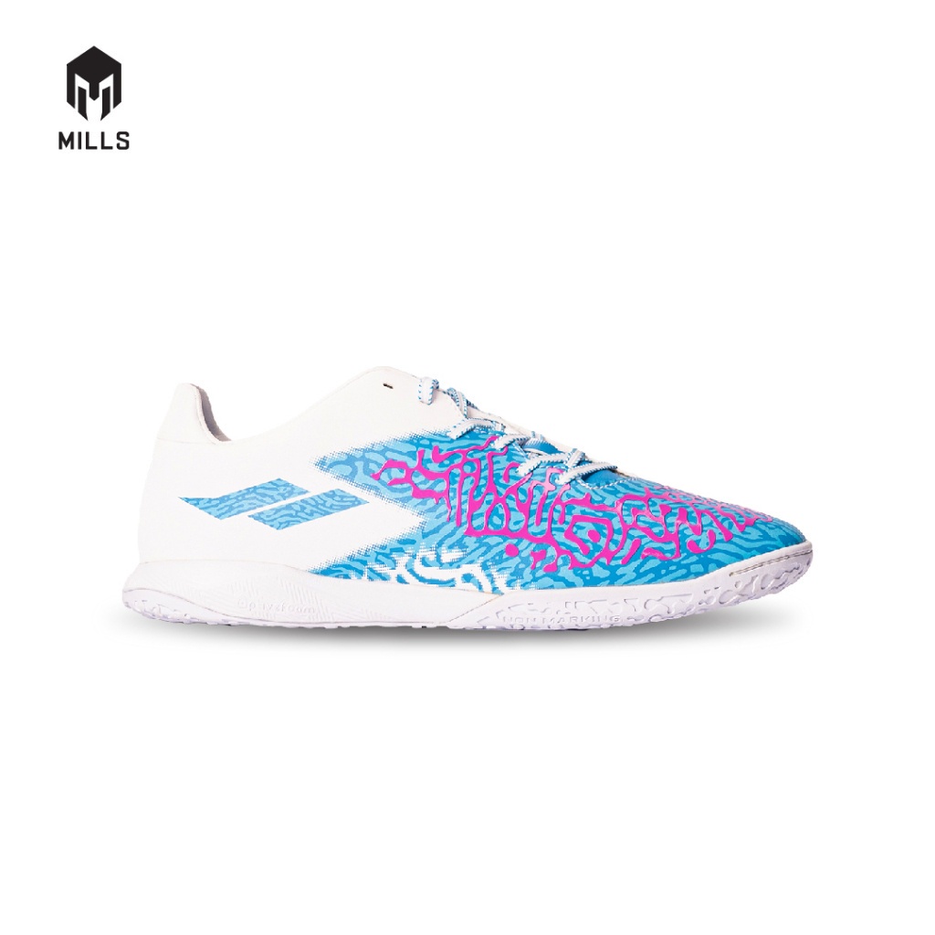 Jual MILLS Sepatu Futsal T RITON Genome Prime In White Ocean Blue Pink Shopee