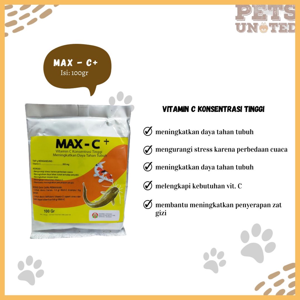 Jual Max- C+ Vitamin C Ikan Dosis Tinggi Meningkatkan Daya Tahan Tubuh