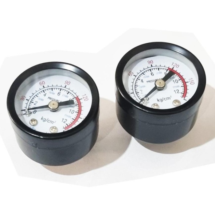 Jual MANOMETER Preasure Gauge / Meteran Angin 40mm & 50mm 12 Bar ...