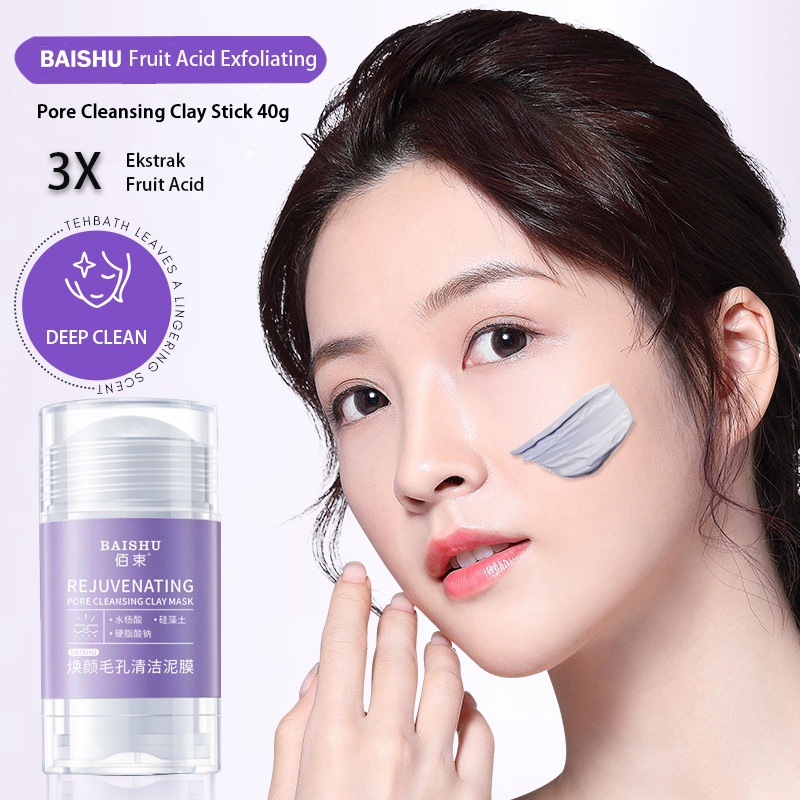 Jual Baishu Fruit Acid Exfoliating Pore Cleansing Clay Stick G