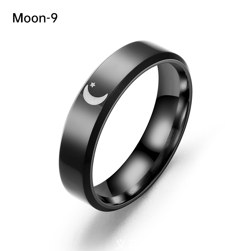 Jual Cincin Sun And Moon Couple Stainless Ring Titanium Cosette