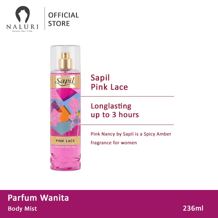 Sapil Pink Lace Body Mist Für Frauen – 236 Ml Frischer, Blumiger Duft