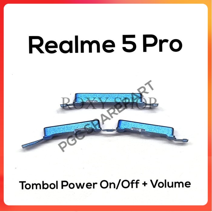 Jual Tombol 1 set Power On Off Volume Realme 5 Pro - Button Casing ...