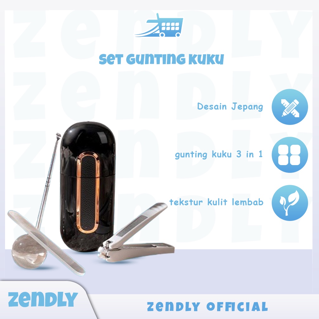 Jual ZENDLY 3in1 Desain kerajinan Jepang desain mewah ringan gunting ...