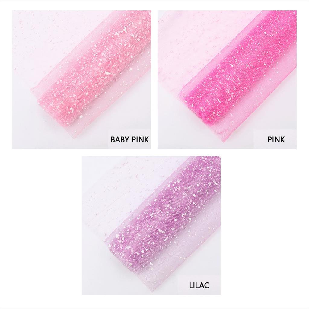 Jual [50 x 370 CM] Snow Design Flower Wrapping Mesh / Polynet Jaring ...