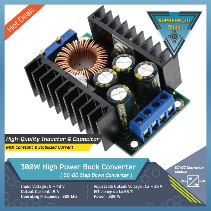 Jual 300W High Power DC-DC Step Down Buck Converter + Constant Current ...