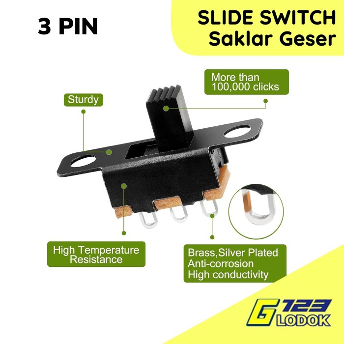 Jual Switch Slide Saklar Geser ON OFF DPDT SPDT 2x3 Toggle Switch Micro ...