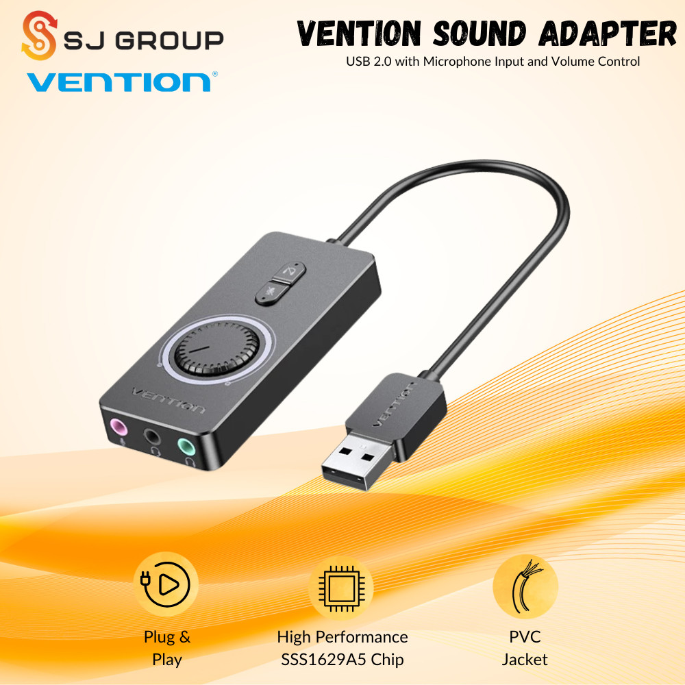 Jual VENTION Sound Adapter Soundcard USB 2.0 to Jack 3.5mm with ...
