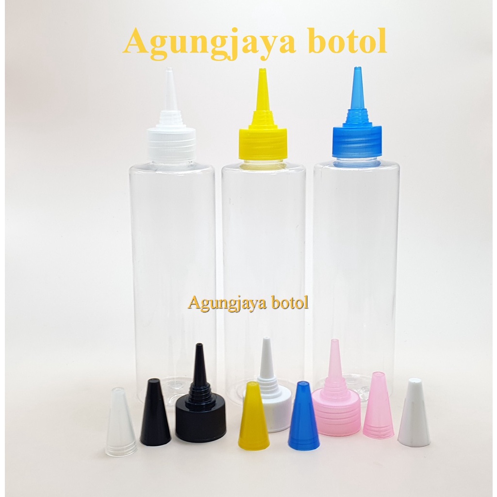 Jual Botol Pet Ml Rf Natural Tutup Kerucut Botol Round Flate Botol Plastik Botol Tinta