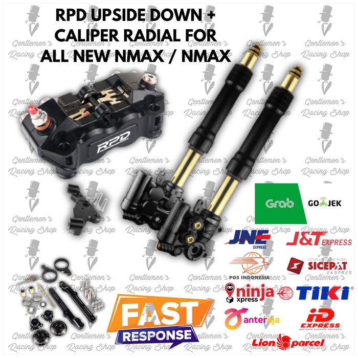 Jual Shock USD RPD + Brake Caliper Radial for All New Nmax / Nmax Black ...