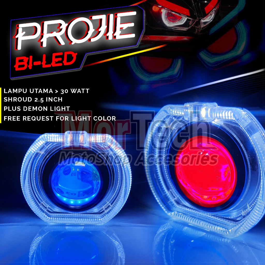 Jual Projector Projie LED Ala Bi-LED BiLED AES Shroud BMW 2.5inch ...