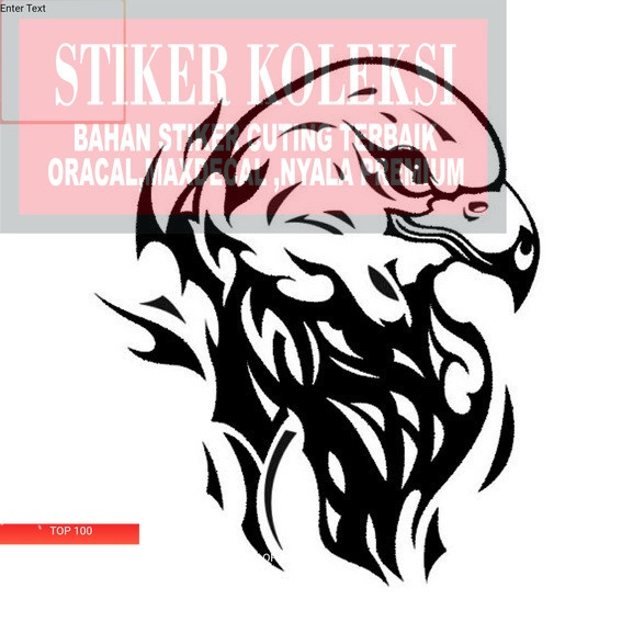 Jual stiker cuting stiker sticker skotlet kepala elang eagle metalik ...