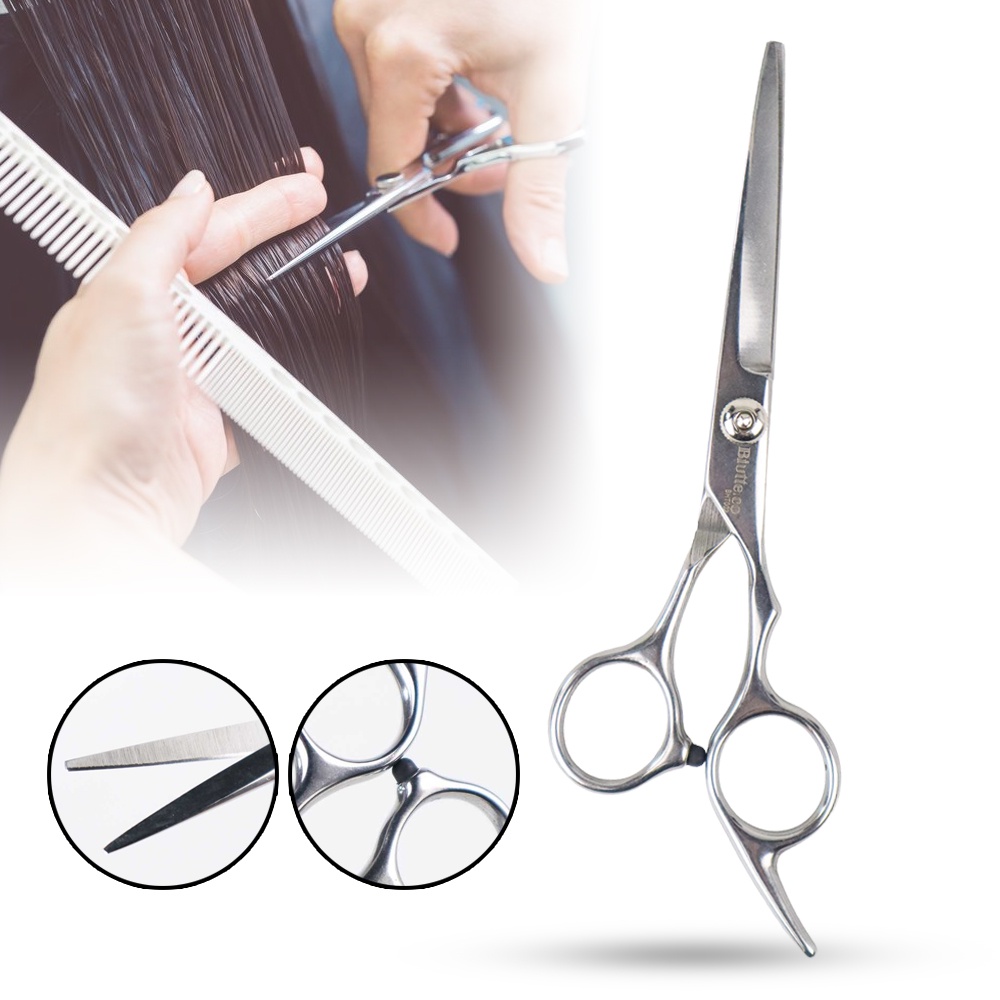 Jual Gunting Potong Rambut Profesional Full Stainless Steel Model Flat ...