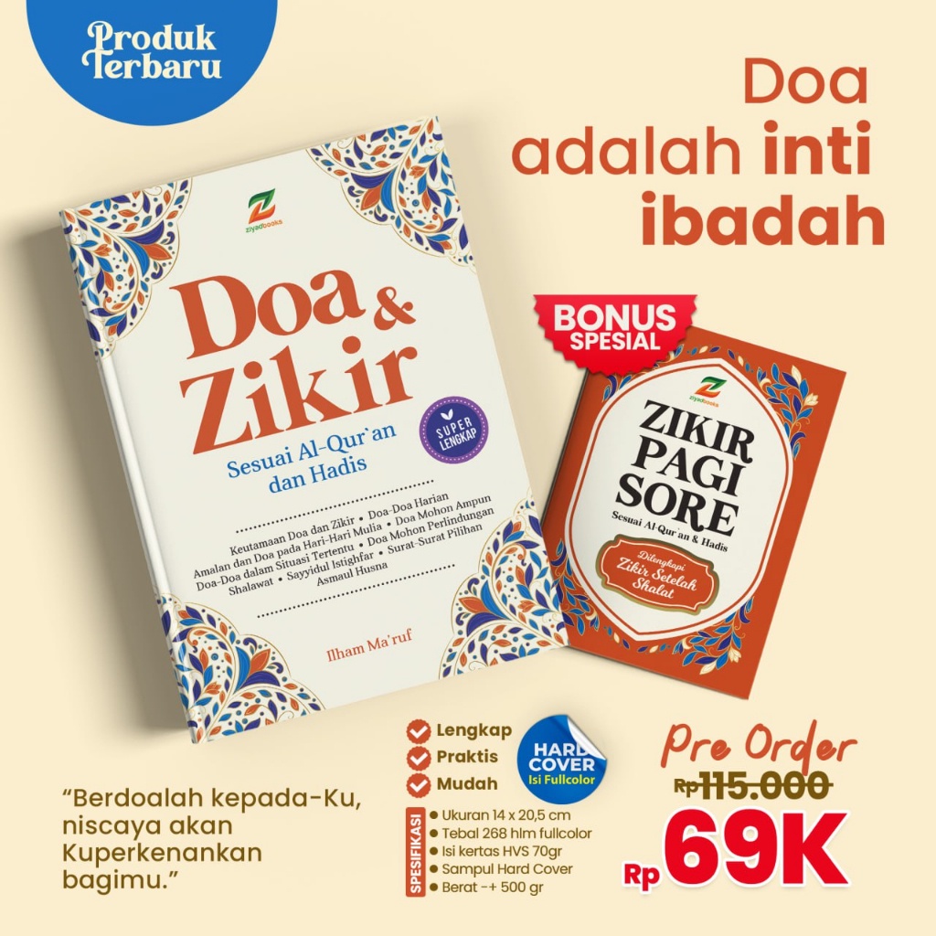 Jual buku kumpulan doa doa dan dzikir Sesuai Al-Quran dan Hadis lengkap ...