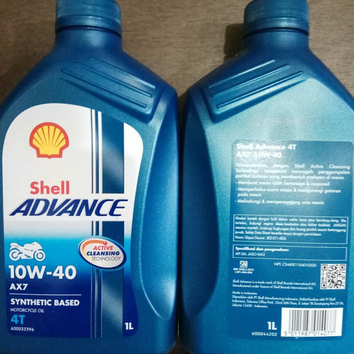 Jual Oli Shell Advance AX7 1 LIter Oli Motor Shell Advance AX7 10W-40 1 ...