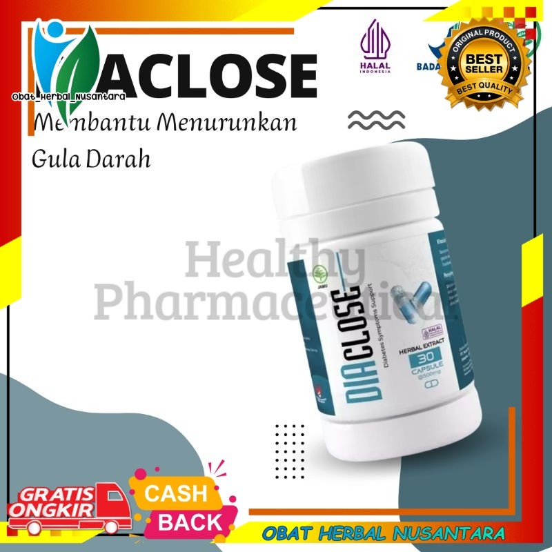 Diaclose Obat Herbal Mengobati Diabetes Kencing Manis Original (30 Kapsul) DIACLOSE OBAT GULA DIABETES KENCING MANIS INSULIN PANKREAS BEKAS LUKA SEMBUH Sudah BPOM DIACLOSE OBAT DIABETES DAN KENCING MANIS MENGATUR KADAR GULA ANDA TERKENDALI