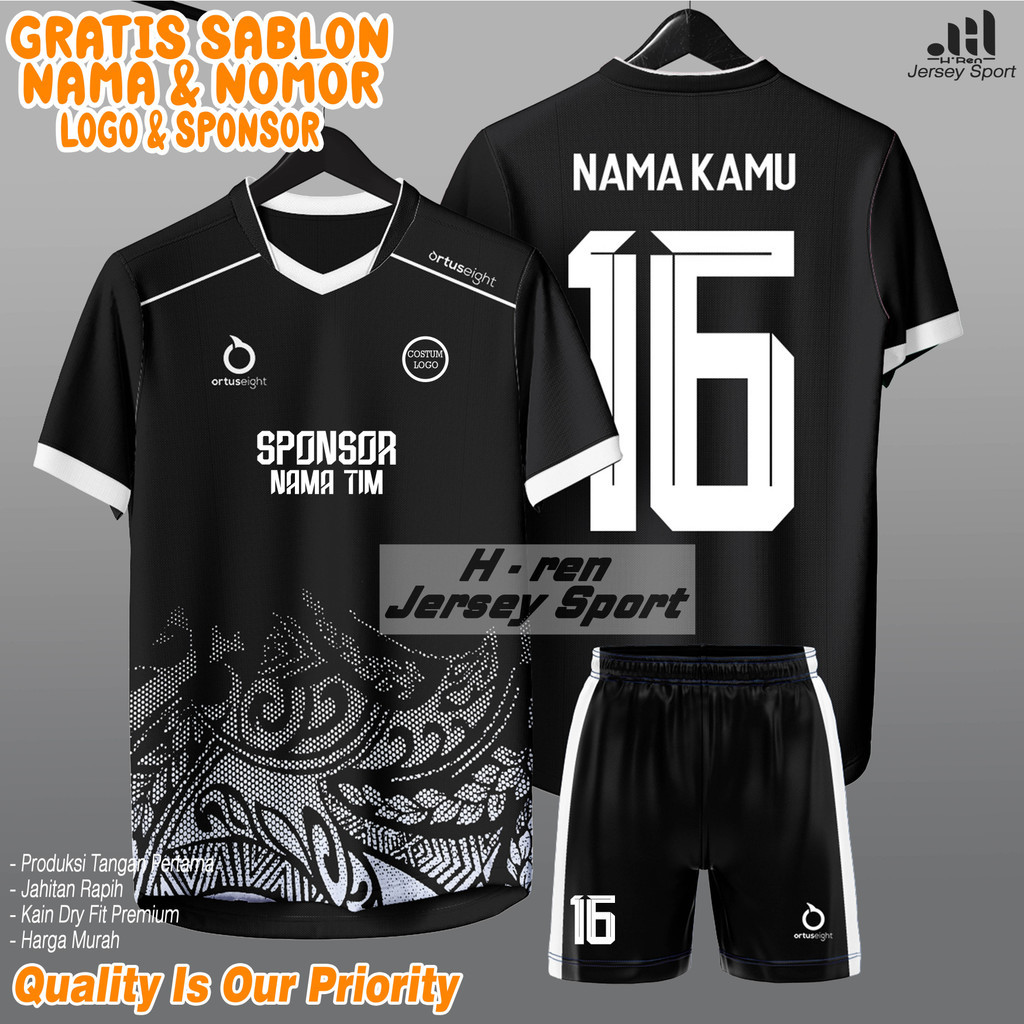 Jual FREE COSTUM NAMA NOMOR LOGO NAMA CLUB JERSEY Bola