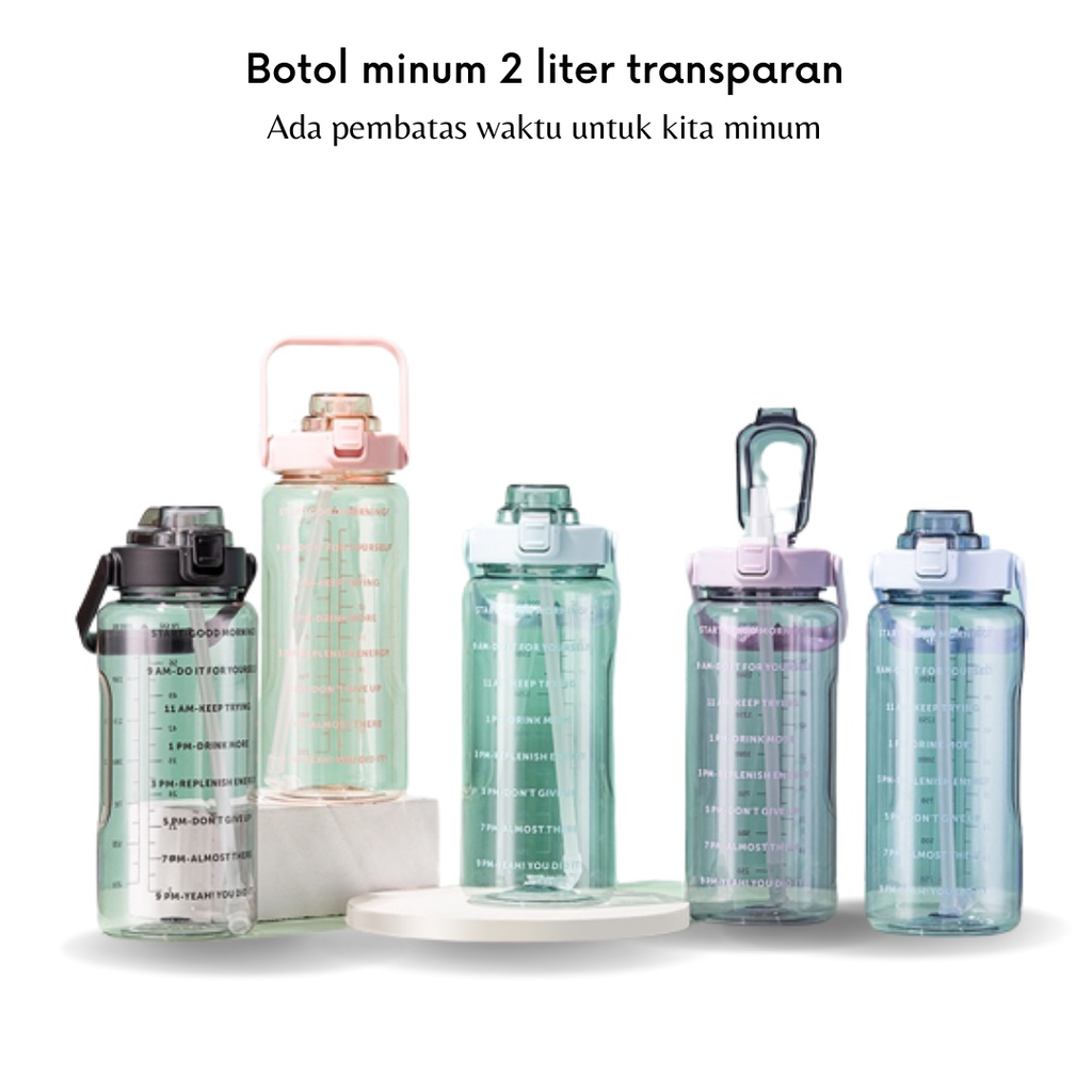 Jual ADZ - E103-Botol 2 Liter TRANSPARAN BENING / Botol Penanda waktu ...