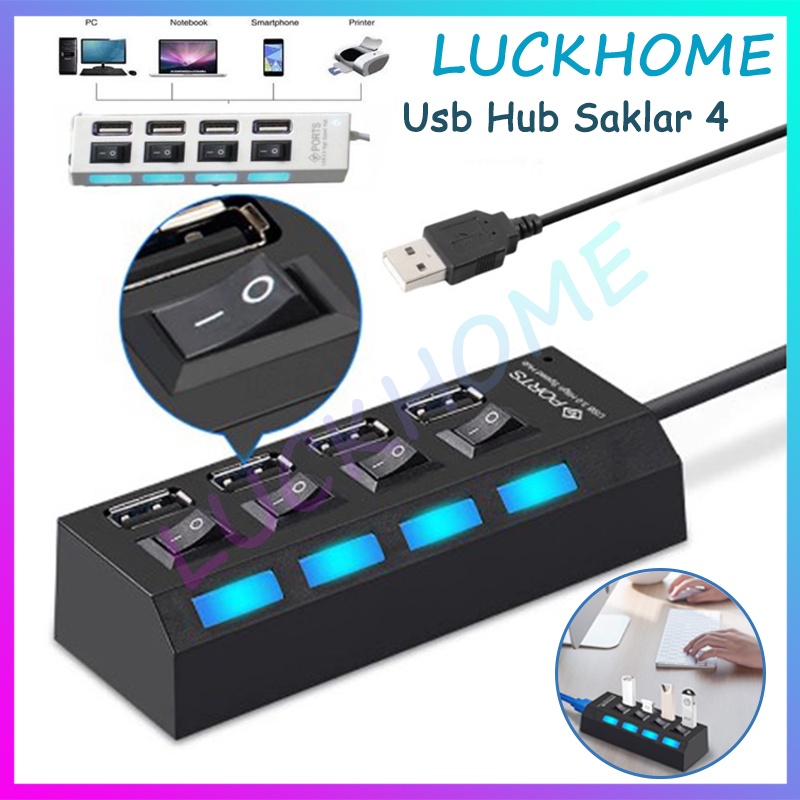 Jual Saklar Tombol On Off Lampu Led Port Usb Hub Swicth Port Ports Sambungan Kabel Adaptor