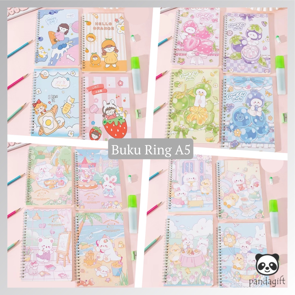 Jual Buku Tulis Ring A5 /Notebook A5/Buku Tulis Sekolah Isi 60 Lembar ...