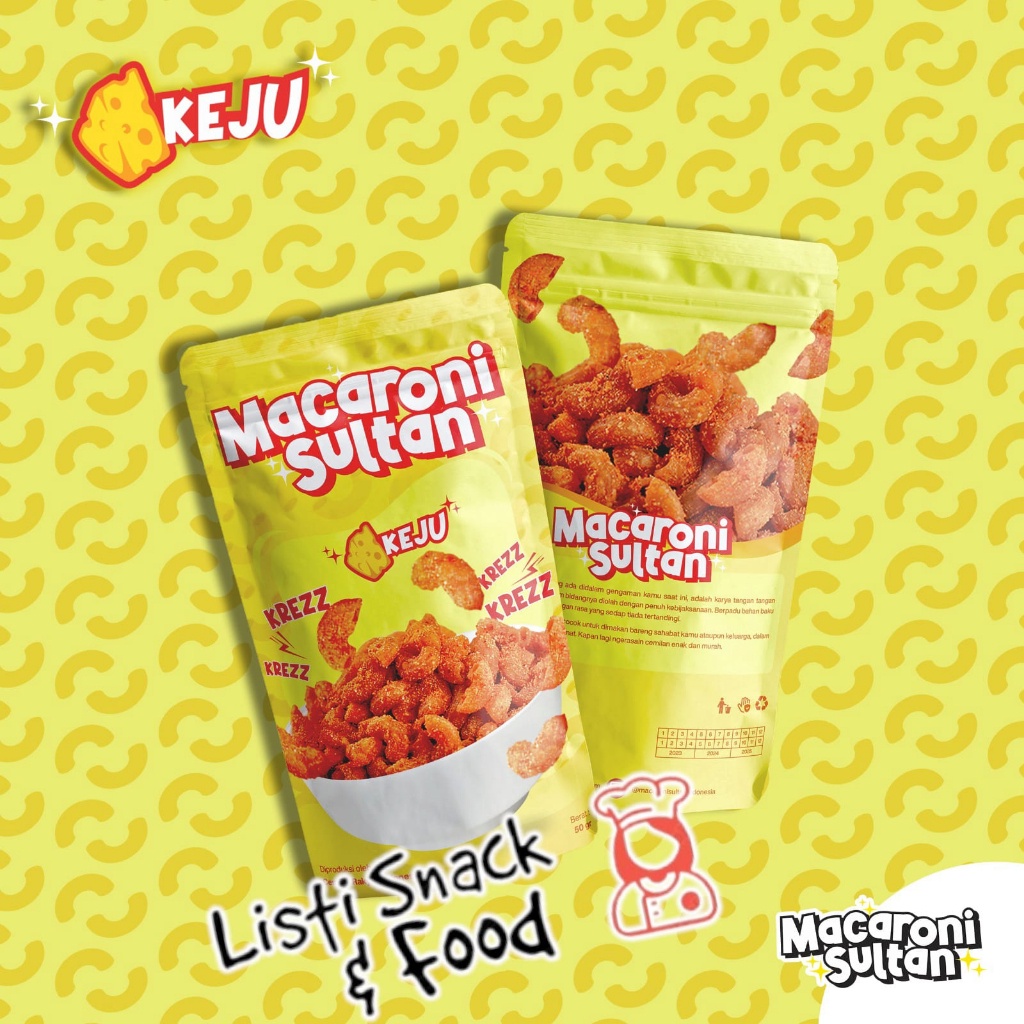 Jual Macaroni Sultan Rasa Keju / Makaroni Keju Gurih Enak / Cemilan ...