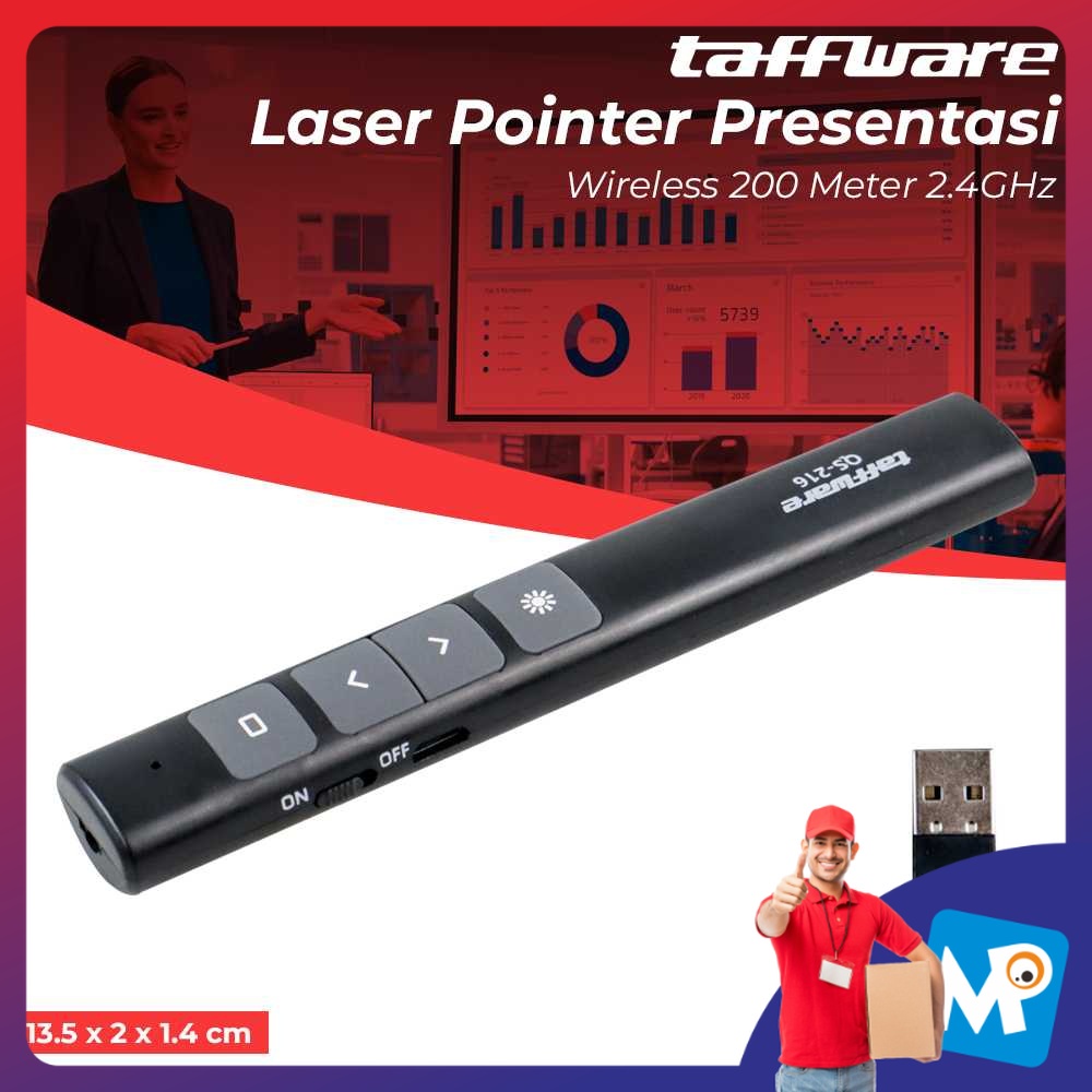 Jual Pointer Presentasi Wireless - Taffware Laser Pointer Presentasi ...