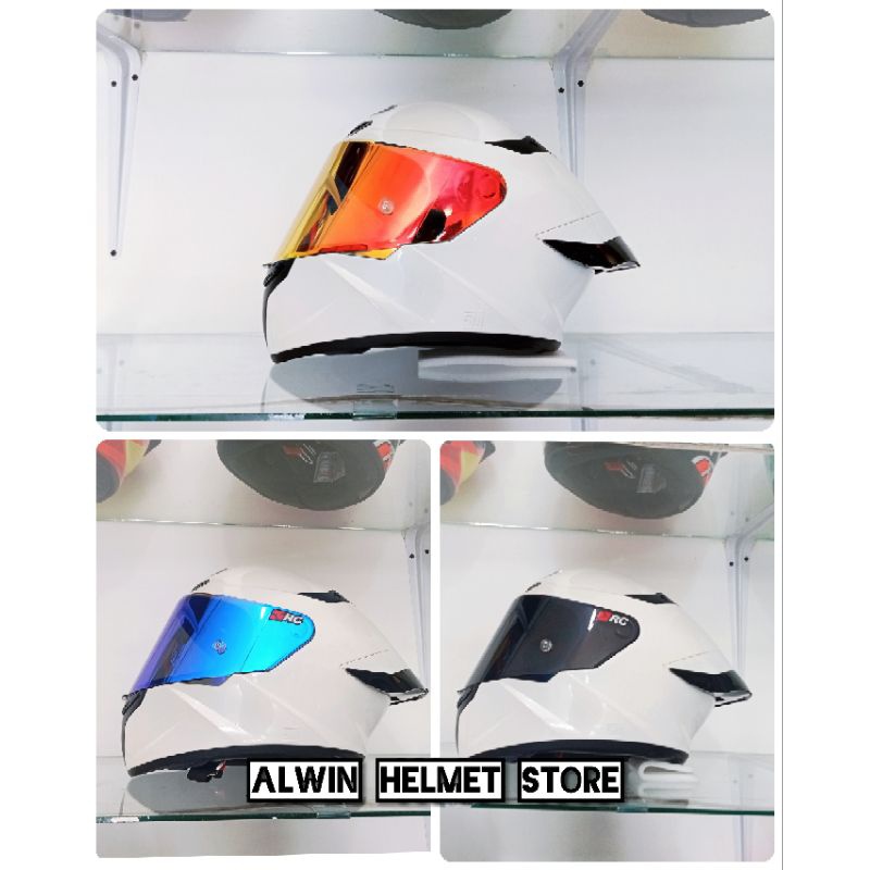 Jual HELM KYT TT COURSE WHITE PUTIH/ KYT TTC PUTIH / KYT TTC PAKET