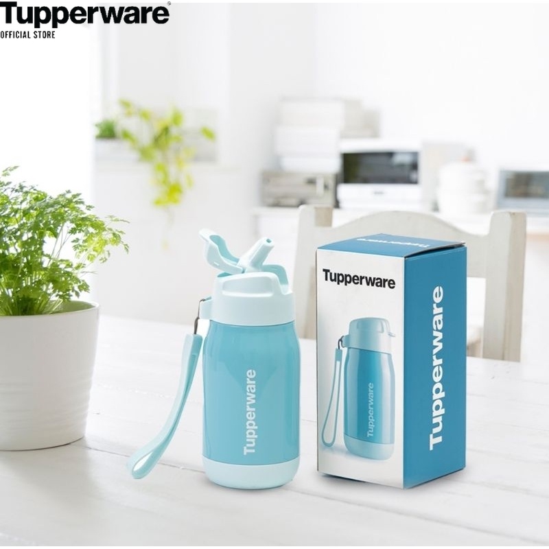 Jual TUPPERWARE BOTOL MINUM TUMBLER ANAK BIRU CUTE COOL WARMI 330ML 1PC ...