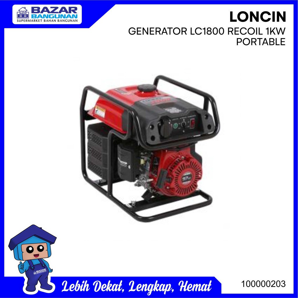 Jual Loncin Mesin Genset Generator Listrik Bensin Lc J Lc J Watt Shopee Indonesia