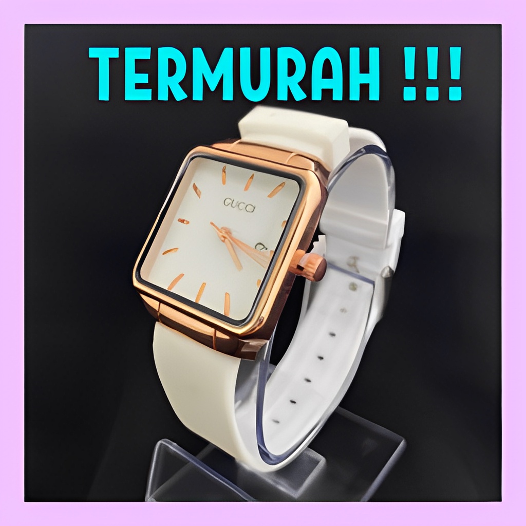 Jual Cod Jam Tangan Wanita Tali Rubber Model Dilengkapi Dengan