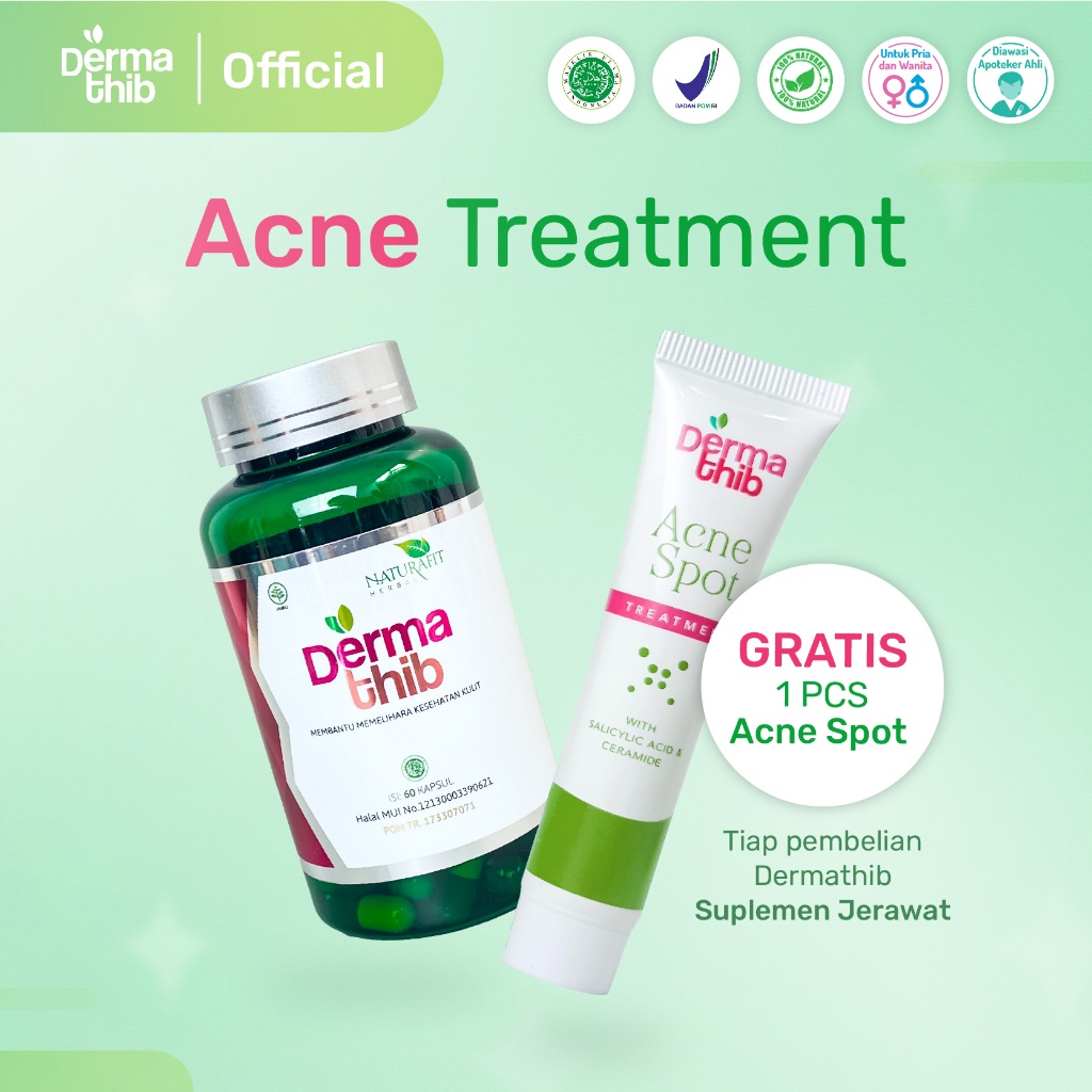 Jual [Package Acne Treatment] Suplemen Dermathib | Acne Spot Treatment ...