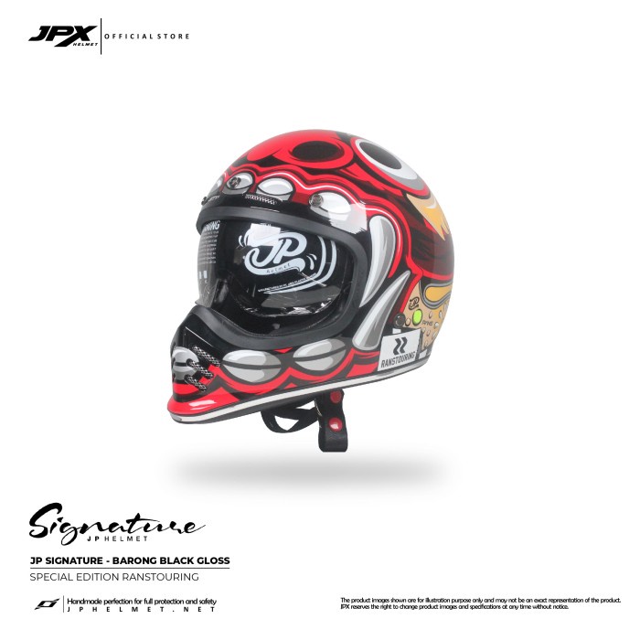 Jual Helm JP Retro Signature Barong/RANS Super Black - XL | Shopee ...