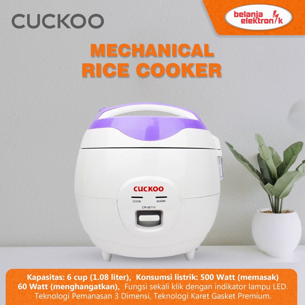 Jual CUCKOO Mechanical Rice Cooker 1 Liter CR-0671V No.1 in KOREA Magic ...