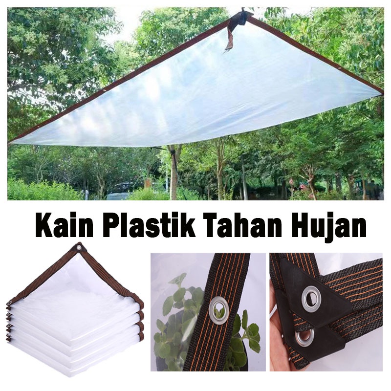 Jual Tahan Hujan Transparan Pe Terpal Plastik Bening Penutup Gudang Gazebo Barang Terpal Taman