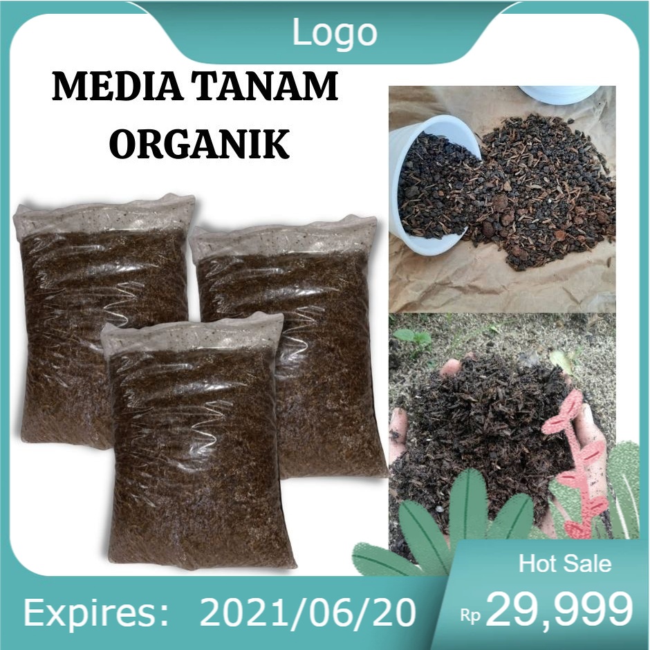 Jual Media Tanam (METAN) Organik Siap Pakai 1kg Komplit : Sekam, Tanah ...