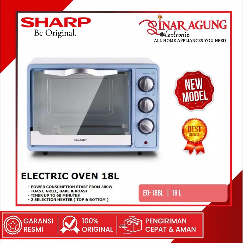 Jual [COD] OVEN LISTRIK SHARP EO18BL /EO18 / EO-18 PEMANAS ATAS BAWAH ...