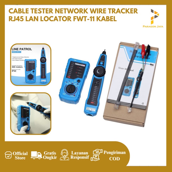 Jual Kabel FWT-11 Cable Tester Network Wire Tracker RJ45 LAN Locator ...