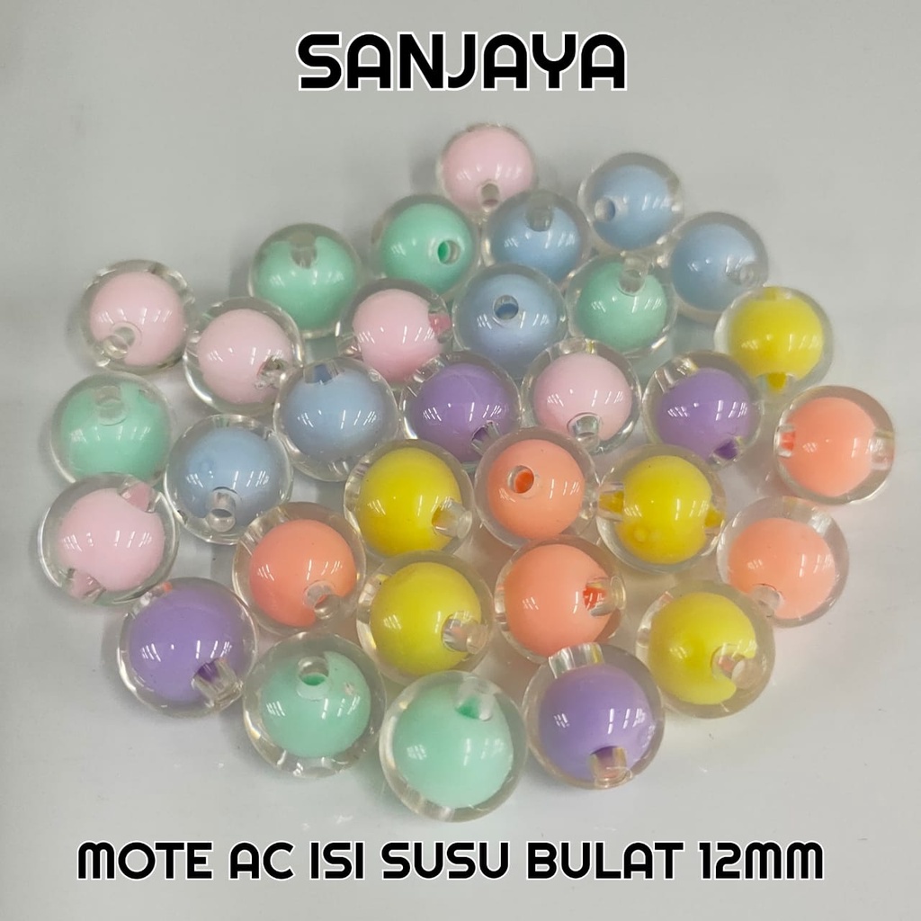 Jual 20Gram Mote Isi / Manik Akrilik Isi / Manik Isi Susu / Manik Isi ...
