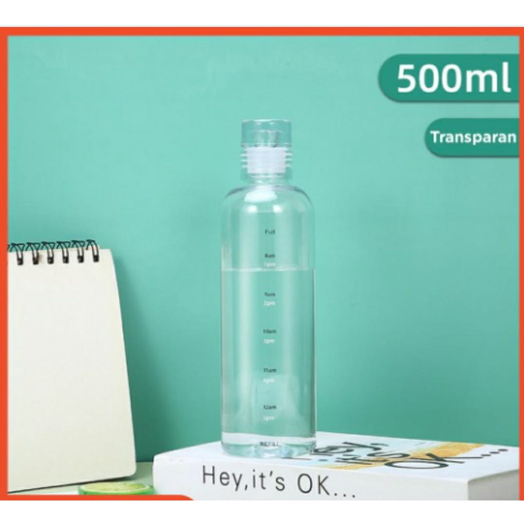 Jual Botol minum 500ml & 750ml / botol transparan / botol olahraga ...