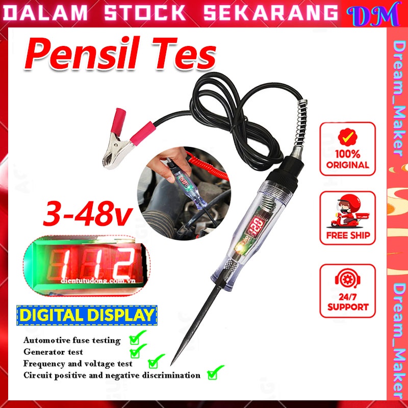 3-48V Circuit Tester Probe Light – Voltage Pen & Fuse Tester For Cars & Electric Systems
