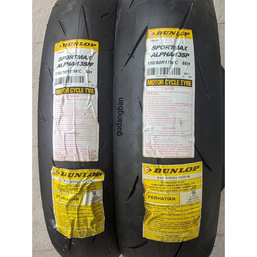 Jual PAKET DUNLOP SPORTMAX 110 70 17 DAN 150 60 17 ALPHA-13 SP