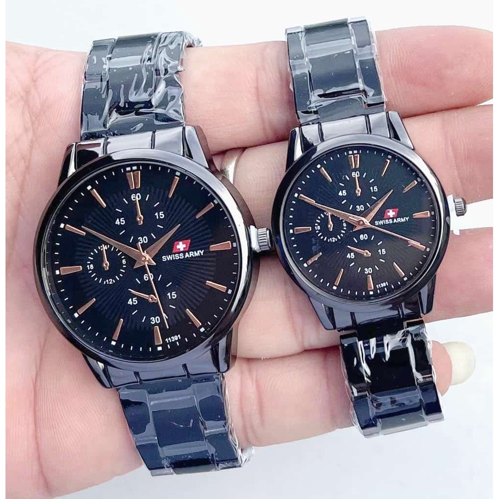 CJ COD JAM TANGAN SWISS ARMY JAM TANGAN COUPLE PASANGAN JAM TANGAN PRIA WANITA RANTAI SWISS ARMY TERMURAH JAM TANGAN COUPLE TERBARU JAM