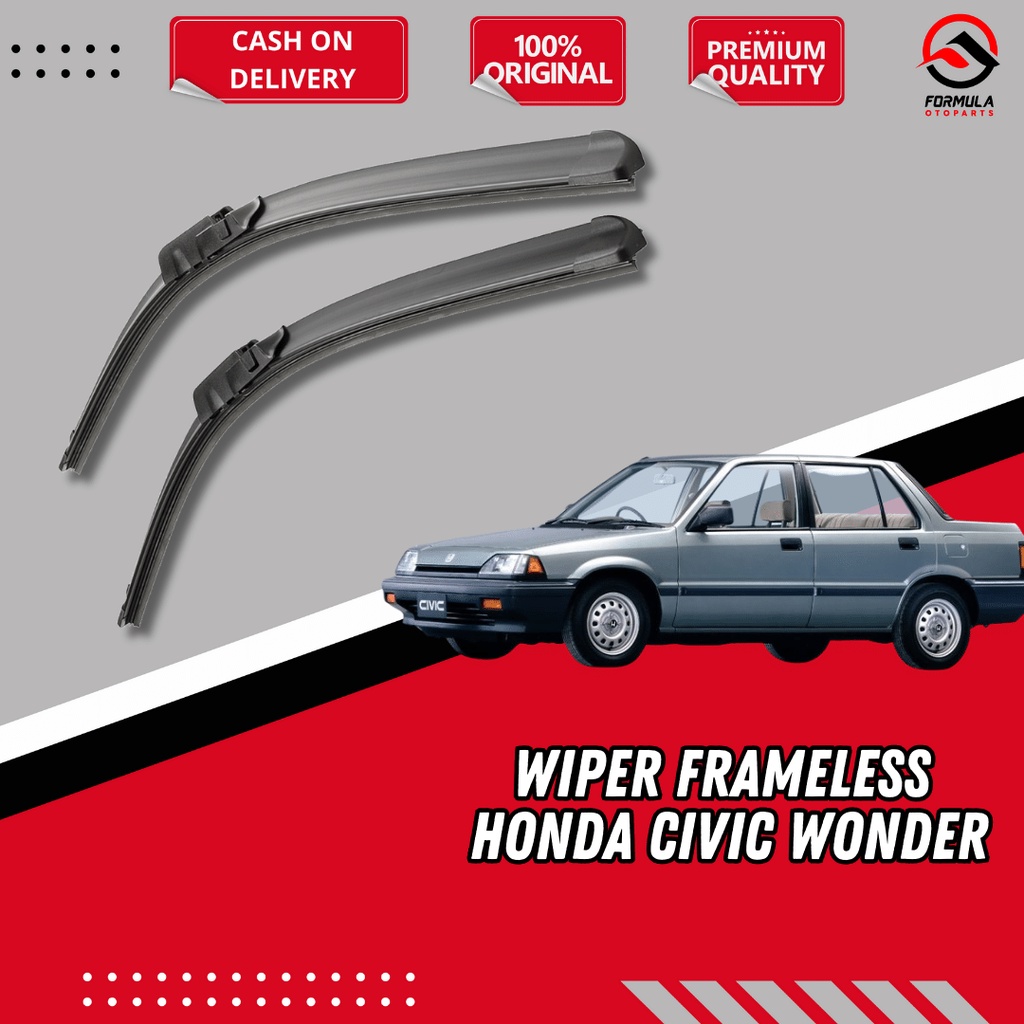 Jual Wiper Frameless Mobil Honda Civic Wonder Set Kiri Dan Kanan Tanpa Rangka Besi